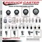 Service Caster 4'' Black Polyurethane Swivel 7/16'' Stem Caster Set with Total Lock Brake, 4PK SCC-GRTTL20S414-PPUB-BLK-716138-4 - alternate 4